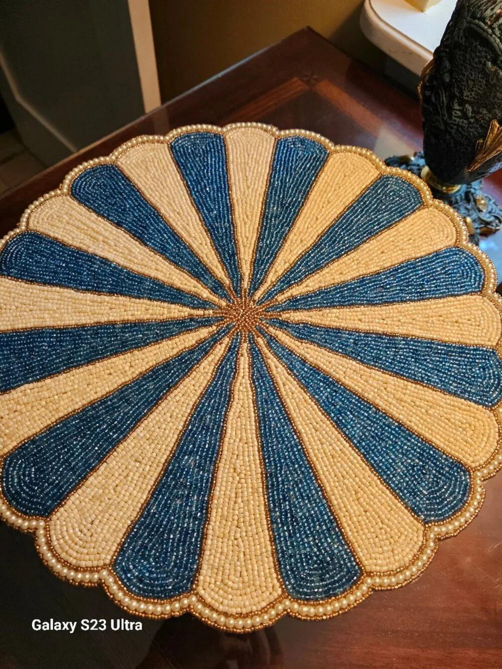 Tahari beaded placemats  set of 4